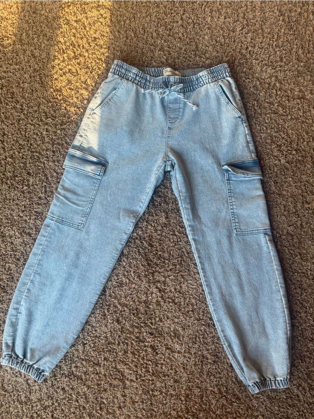 Light Blue Women's Cargo Jogger Jeans